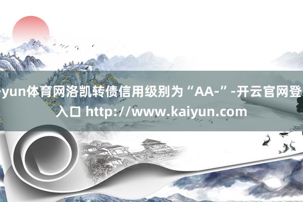 开yun体育网洛凯转债信用级别为“AA-”-开云官网登录入口 http://www.kaiyun.com