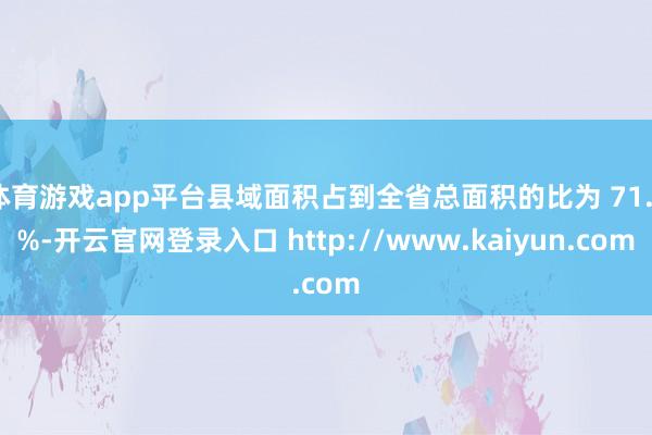 体育游戏app平台县域面积占到全省总面积的比为 71.7%-开云官网登录入口 http://www.kaiyun.com