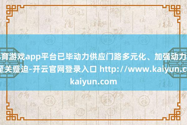 体育游戏app平台已毕动力供应门路多元化、加强动力安全至关蹙迫-开云官网登录入口 http://www.kaiyun.com