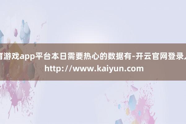 体育游戏app平台本日需要热心的数据有-开云官网登录入口 http://www.kaiyun.com