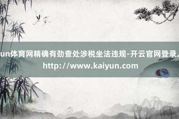 开yun体育网精确有劲查处涉税坐法违规-开云官网登录入口 http://www.kaiyun.com