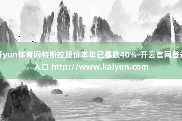 开yun体育网 特斯拉股价本年已暴跌40%-开云官网登录入口 http://www.kaiyun.com